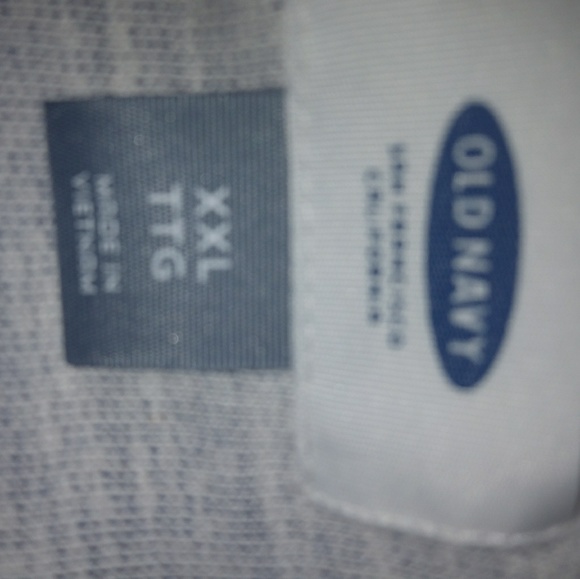 Old Navy XXL Denim Look Navy Capped Sleeve Top Plus - Picture 3 of 3